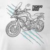 Triumph Tiger 1200 pánské tričko na motorku bílé REGULAR