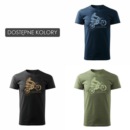 Pánské motokrosové tričko khaki REGULAR