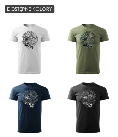 Pánské tričko 4x4 off-road jeep rally černé REGULAR