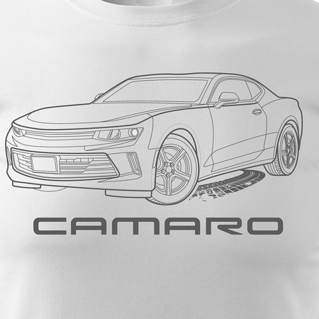 Chevrolet Camaro pánské automobilové tričko bílé REGULAR