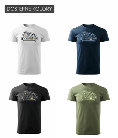 Tričko horolezecké karabiny pánské černé REGULAR