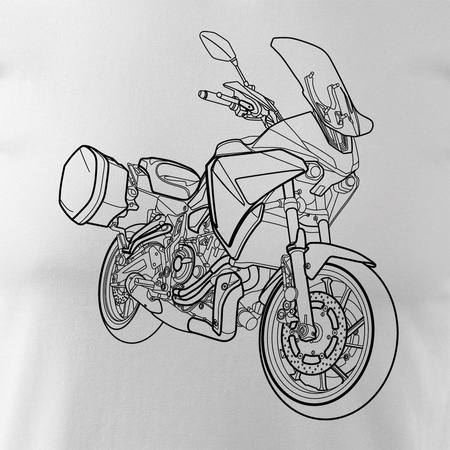 Yamaha Tracer 7 700 pánské tričko na motorku bílá