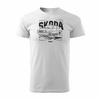 Tričko s autem Škoda 120 125 130 PRL legends pánské bílé REGULAR