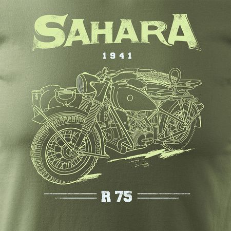 BMW Sahara Legend pánské tričko na motorku khaki