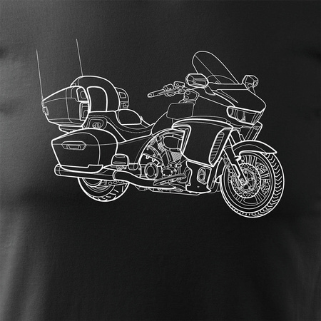 Yamaha Star Venture 1800 adventure pánské tričko na motorku černé