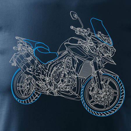 Triumph Tiger pánské námořnicky modré tričko na motorku REGULAR