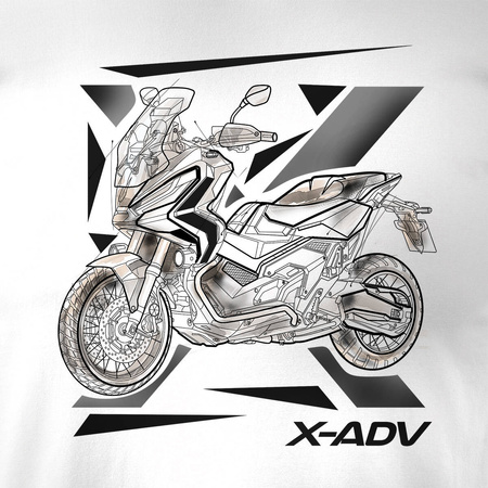 Honda X-ADV XADV pánské tričko na motorku bílé REGULAR