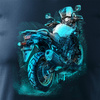 Suzuki V-strom Vstrom DL 650 XT pánské tmavě modré tričko na motorku REGULAR