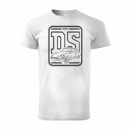 Citroen auto tričko Citroen DS 19 21 23 ID 19 21 pánské bílé