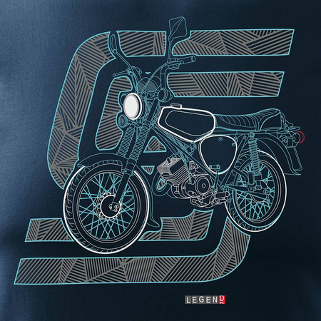 Simson Enduro S50 S51 pánské námořnicky modré tričko REGULAR na motorku