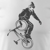 BMX bike dres s koly skater pánský bílý REGULAR
