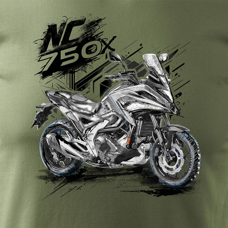 Honda NC 750 X NC750X pánské khaki tričko na motorku REGULAR