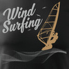Pánské windsurfingové tričko černé REGULAR