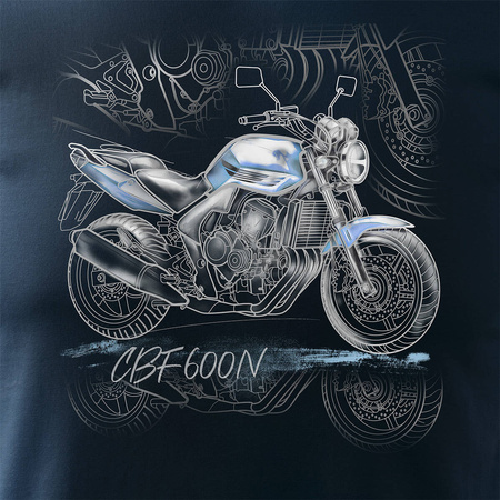 Honda CBF 600 N pánské námořnicky modré tričko REGULAR na motorku