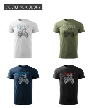 Yamaha Tenere 700 pánské tričko na motorku bílé REGULAR