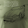 Pánské tričko xk8 jaguar car khaki REGULAR