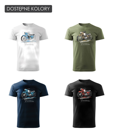 Pannonia pánské khaki tričko REGULAR na motorku