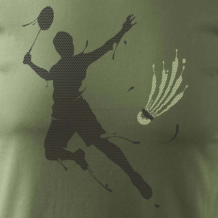 Badmintonové pánské khaki tričko REGULAR na badminton