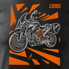 KTM 1290 Super Duke GT pánské tričko na motorku černé REGULAR