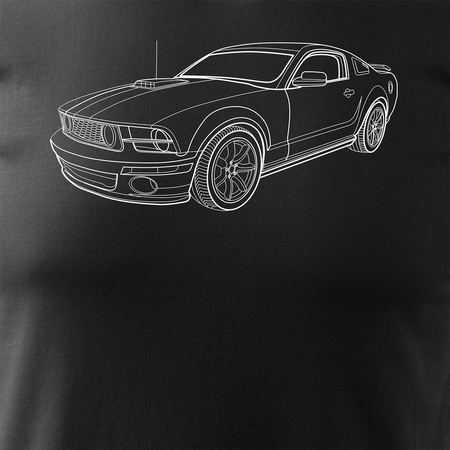 Ford Mustang automobilové tričko Ford Mustang pánské černé REGULAR