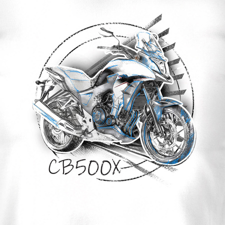 Honda CB 500X 500 X pánské tričko na motorku bílá REGULAR