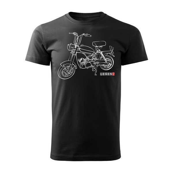 Pánské tričko na motorce černé REGULAR