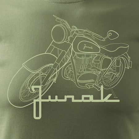 Pánské khaki tričko REGULAR motorka Junak