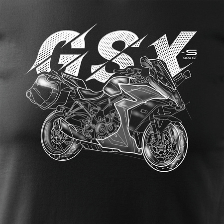 Suzuki GSX 1000 GT pánské tričko na motorku černé REGULAR
