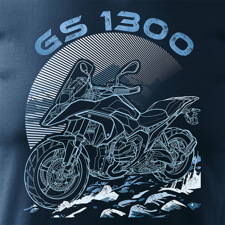 Pánské tričko BMW GS R 1300 motorka námořnická modrá REGULAR