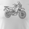 Kawasaki KLR pánské tričko s motorkou bílá REGULAR