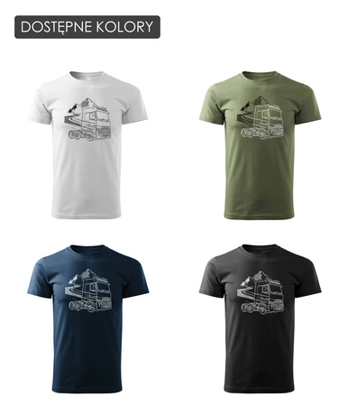 Renault T Evolution truck tričko dárek pro řidiče kamionu TIR pánské černé