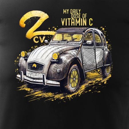 Citroen 2CV 2 CV Charleston tričko pro americké motoristické nadšence pánské sběratelské černé REGULAR