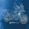 Suzuki V-strom Vstrom DL 650 XT pánské tričko na motorku modré REGULAR