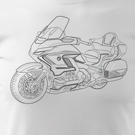 Honda Goldwing pánské tričko s motorkou bílá REGULAR