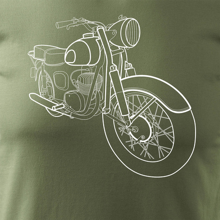 SHL M04 M11 M17 pánské khaki tričko REGULAR na motorku na motorce