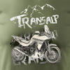 Honda Transalp 750 khaki pánské tričko na motorku motorka
