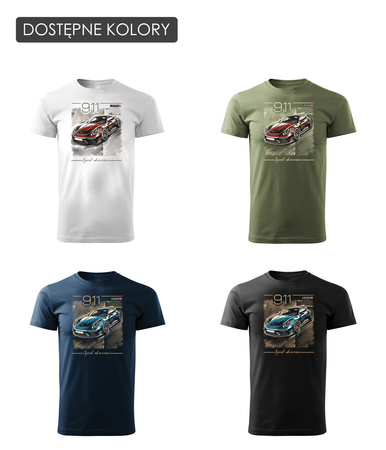 Porsche Carrera 911 pánské tmavě modré tričko REGULAR