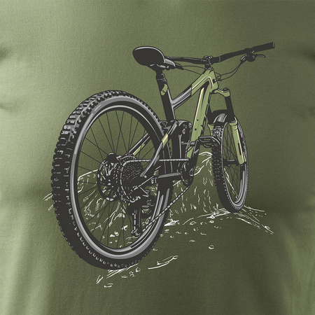 MTB Mountain Bike pánský khaki dres REGULAR pro horská kola