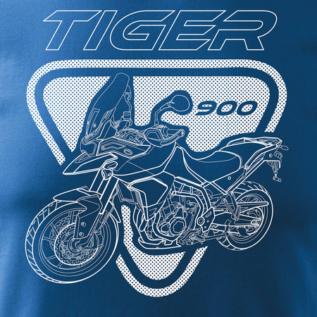Triumph Tiger 900 pánské modré tričko REGULAR motorka motorka