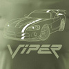 Dodge Viper pánské khaki tričko s motivem auta REGULAR