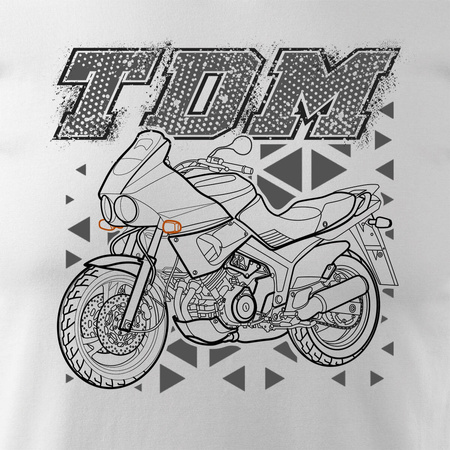 Yamaha TDM pánské tričko na motorku bílé REGULAR