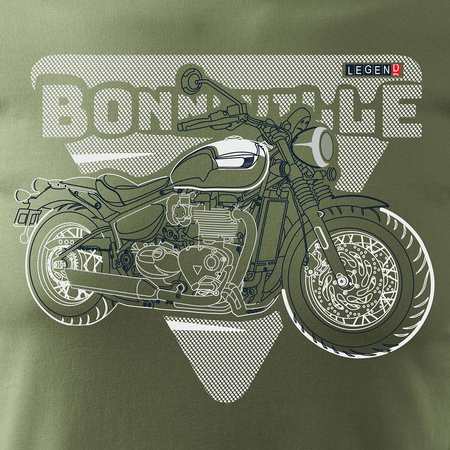 Triumph Bonneville khaki pánské tričko REGULAR motorka motorka