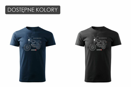 Simson Enduro S50 S51 pánské námořnicky modré tričko REGULAR na motorku