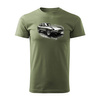 Jaguar auto tričko s jaguar e-type etype sběratelské pánské khaki REGULAR