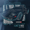 Automobilové tričko s autem Ford GT pánské tmavě modré REGULAR
