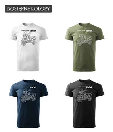 Yamaha Super Tenere 1200 pánské tričko na motorku černé REGULAR