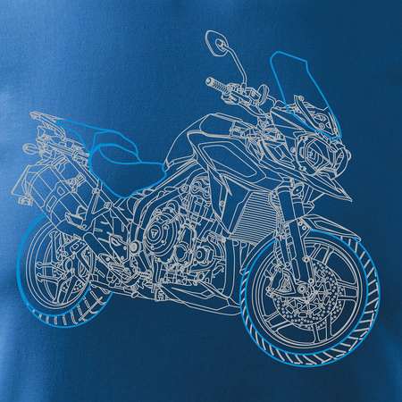 Triumph Tiger pánské modré tričko REGULAR motorka motorka