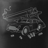 Aston Martin DB5 super agent auto tričko s pistolí pánské černé REGULAR