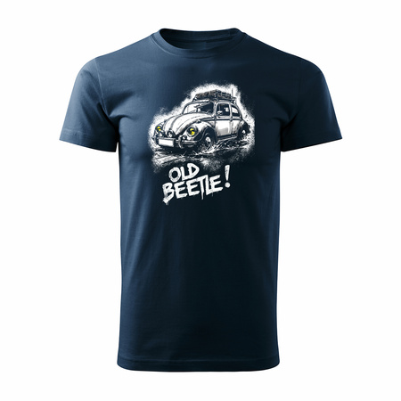 VW Beetle hrbáč auto tričko pánské tmavě modré REGULAR