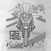 BMW GS 1250 ADVENTURE pánské tričko na motorku bílá REGULAR